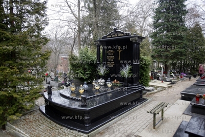 Okazale grobowce rodzinne na cmentarzu katolickim w...