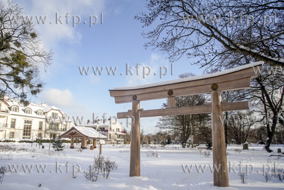 Park Oliwski zimą. Ogród Japoński. 12.02.2021 fot....