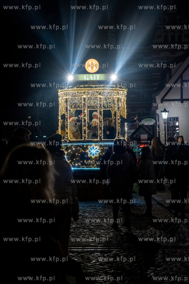 Świetlisty tramwaj Gdańskich Autobusów i Tramwajów,...