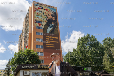 Gdańsk, ul. Warneńska 4. Mural upamiętniający Rafała...