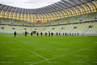 Gdansk. Stadion PGE Arena. Pierwszy oficjalny trening...