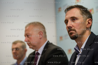 Gdansk. Urzad Miasta. Konferencja prasowa dotyczaca...