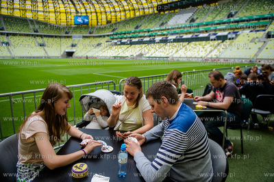 Gdansk. Stadion PGE Arena. Bicie rekordu Polski w jednoczesnej...