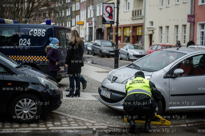 Gdańsk. Stare Miasto. Straż Miejska zakłada blokady...