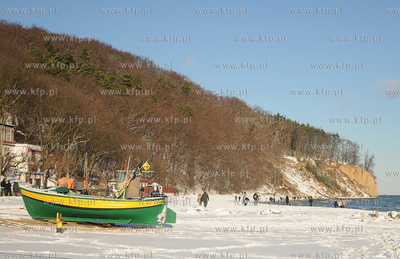 Gdynia. Zimowy spacer po Orlowie. Nz. klif 04.01.2009...