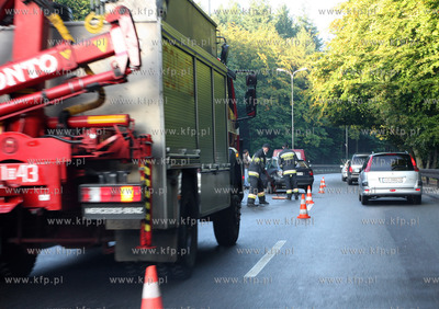 Poranny wypadek na ulicy Slowackiego w Gdansku. Nz....