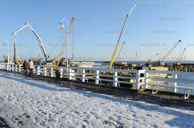 Sopot. Budowa przystani jachtowej przy sopockim molo....