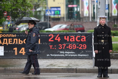 Kaliningrad , Rosja 09.05.2014 Parada na Placu Zwyciestwa...