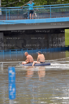 Gdańsk Wrzeszcz  po intensywnych opadach deszczu....