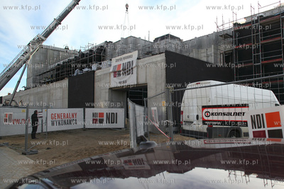 Uroczystosc zawieszenia wiechy na budowanym Teatrze...