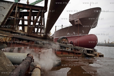 Stocznia Remontowa Shipbuilding SA. w Gdansku. Wodowanie...