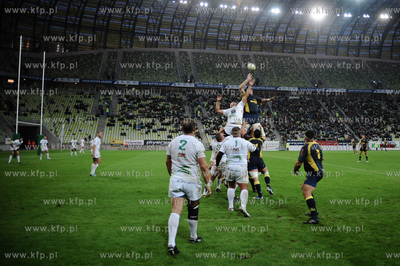 Gdansk. PGE Arena. Mecz ekstraklasy rugby. Derby trojmiasta...