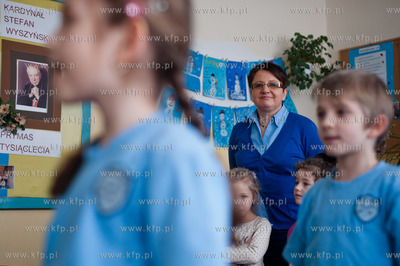 Gdansk. Zaspa. Szkola Podstawowa nr 92. Wizyta wiceministra...