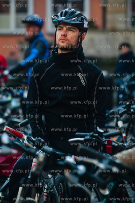 Gdansk. Dlugi Targ. Zimowy Przejazd Rowerowy, zorganizowany...