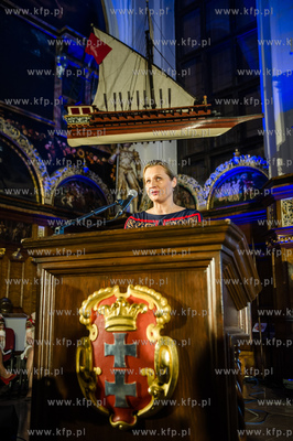 Gdansk. Dwor Artusa. Gala wreczenia nagrod dla zeglarzy...