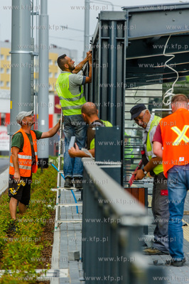 Gdansk. Ostatnie dni budowy linii tramwajowej na Morene....