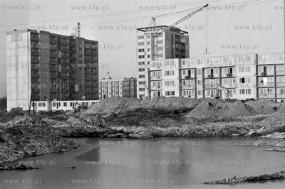 Budowa osiedla Morena Piecki - Migowo w Gdansku. 8.12.1978...