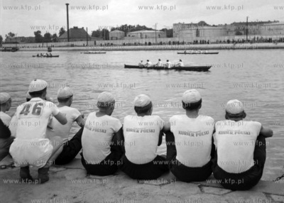 Zawody kajakarskie. (lata60). 1963 0007972z Fot. Zbigniew...
