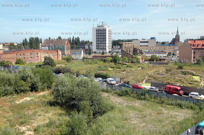 Panorama Gdanska z 55-metrowego dzwigu firmy Castel...