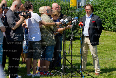 Gdansk, Rebiechowo. Konferencja prasowa dyrektora OLT...