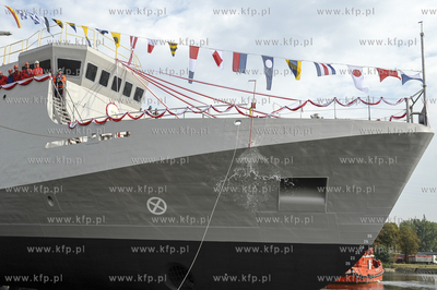 Gdansk  Stocznia Remontowa Shipbuilding Chrzest i wodowanie...