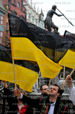 Gdansk, Dlugi Targ. Z okazji Dnia Jednosci Kaszubow...