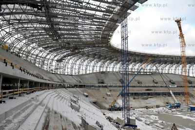 Budowa stadionu PGE Arena w Gdansku.
24.01.2011
Fot....