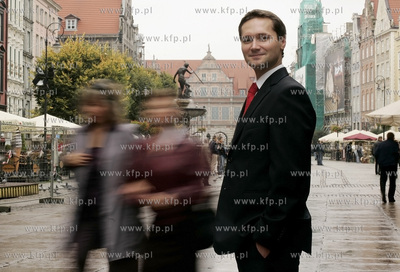 Gdansk. Ul. Dluga. Nz Jaroslaw Walesa. 27.09.2007 fot....