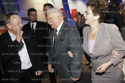 37 Gdynia Film Festival. Nz Lech Walesa z zona Danuta...