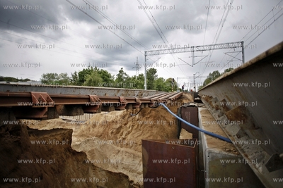Budowa Drogi Zielonej pod torami PKP i SKM na gdanskiej...