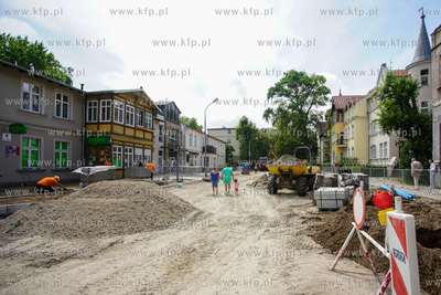 Sopot, Remont ulicy 3 maja w Sopocie. 29.06.2022 /...