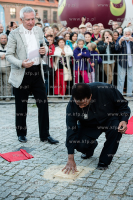 Gdansk. Solidarity of Arts. Uroczystosc odcisniecia...