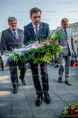 Gdansk. Wrzeszcz. Uroczystosc odslaniecia pomnika tragicznie...