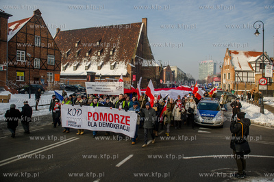 Gdansk. Manifestacja pod haslem W obronie Twojej wolnosci,...
