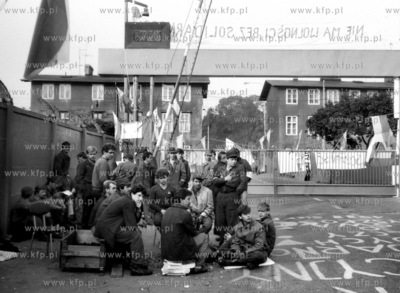 Gdansk. Strajk w Stoczni Polnocnej. 
08.1988
fot....