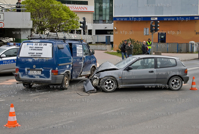 Gdansk, Morena. Wypadek na ul. Rakoczego na wysokosci...