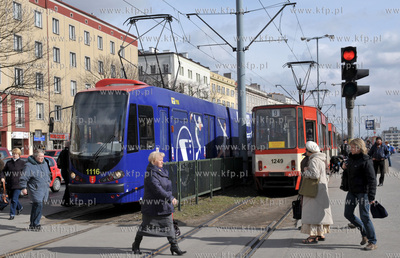 Gdansk. Wrzeszcz. Przystanek tramwajowy na al. Grunwaldzkiej...