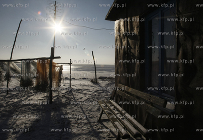 Kuznica. Port rybacki. 14.01.2010 fot. Krzysztof Mystkowski...