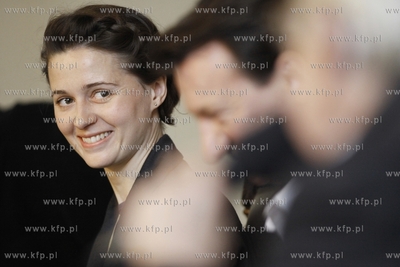 Gdansk. Ratusz Glownego Miasta. Konferencja prasowa...