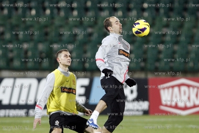 Gdansk. Stadion przy ul. Traugutta. Trening reprezentacji...