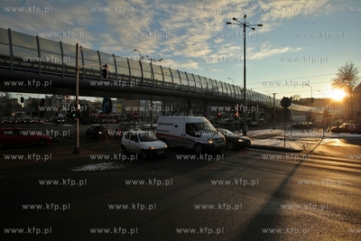 Gdansk. Wiadukt nad Grunwaldzka w ciagu budowanejTrasy...