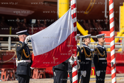 Stocznia Marynarki Wojennej PZG w Gdyni. Uroczystość...