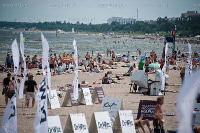 Sopot. Tlumy turystow, podczas slonecznego i goracego...