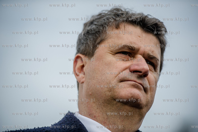 Gdansk. Plac Solidarnosci. Konferencja Janusza Palikota,...