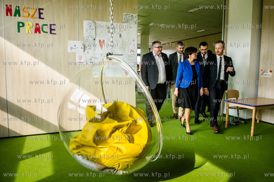 Gdansk. Wizyta Minister Edukacji Narodowej Joanny Kluzik-Rostkowskiej...