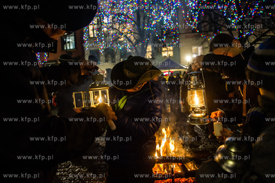 Gdansk. Dlugi Targ. Zuchy i harcerze Choragwi Gdanskiej...