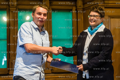 Ratusz Staromiejski w Gdansku. Uroczystosc wreczenia...