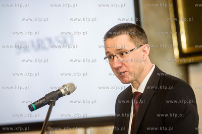 Gdańsk. Ratusz Głownego Miasta. Sala Wety. Konferencja...