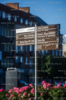 Gdańsk. Tablice systemu informacji miejskiej. 17.07.2017...