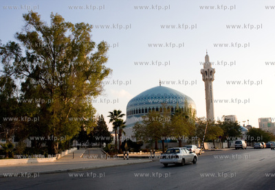 Amman.Jordania NZ Meczet krola Hussaina w Ammanie....